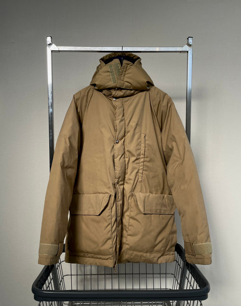 80s THE NORTHFACE Puffer Hoodie Jacket L Beige