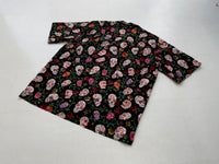 Vintage DAVID CAREY “Mexican Skull”Opencollar Shirt XL