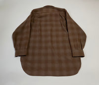 60s vintage Pendleton Ombre Wool shirt Beige&Brown 15 1/2