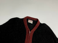 50s vintage Mcgregor Mohair cardigan Black Burgundy M