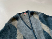 60s Vintage REVERE Mohair Cardigan Diamond M