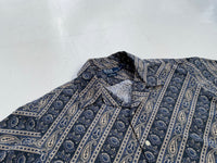 90s Polo RalphLauren VINTAGE CAMP Paisley Loop Shirt XL Navy