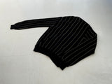 60s glandslam Wool Striped Cardigan XL Black