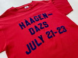 80s Vintage Haagen-Dazs T-shirt L Red