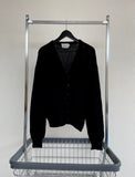 60s Vintage Campus Mohair Cardigan L Black