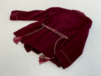 70s Vintage Short Gown Jacket Burgundy