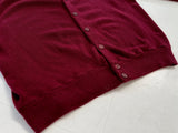 70s Sears Acrylic Cardigan XL Burgundy