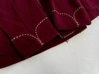 70s Vintage Short Gown Jacket Burgundy