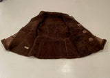 70s Vintage LEATHER ATTIC Mouton Jacket Chocolate 38