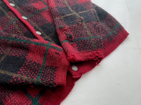 70s Vintage Jantzen Mohair Cardigan Plaid M