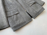 70s LAKELAND Riders Wool Coat 42 LightGray