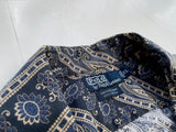 90s Polo RalphLauren VINTAGE CAMP Paisley Loop Shirt XL Navy