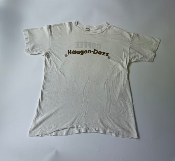 70s Haagen dazs “COFFEE”Tshirt ivory XL