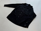 Vintage RalphLauren 50s Style 100%Rayon Shirt L Black