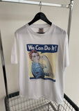 90s “we can do it”Tshirt L White