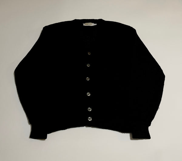 50s vintage Milwaukee Knit Mohair cardigan Black L