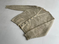 60s Vintage ARROW Mohair Cardigan Beige L