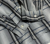50s vintage Richman Brothers Ombre check shirt BlueXNavy L