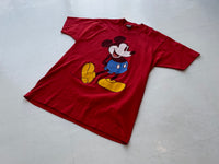 90s Vintage MickeyMouse BluePants T-shirt XL Red