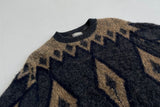 50s Vintage Mohair Sweater  Diamond Pattern M