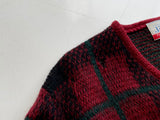 70s Vintage Jantzen Mohair Cardigan Plaid M