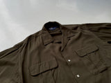 90s Vintage RalphLauren Rayon Loop Shirt L Khaki