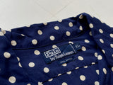 90s Vintage Polo RalphLauren PolkaDot OpenCollar Shirt XL