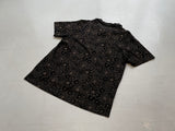 90s Vintage Polo RalphLauren BlackFlower Polo shirt XL Black