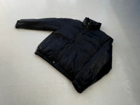 80s Eddie Bauer Leather Puffer Jacket L Blac