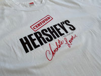 80s Vintage HERSHEY’S T Shirt XL Deadstock White