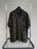 90s Vintage RalphLauren CLAYTON Black Flower Linen shirt XXL