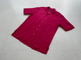 90s Vintage RalphLauren CALDWELL OpenCollar Shirt S NeonPink