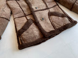 70s Vintage LEATHER ATTIC Mouton Jacket Chocolate 38
