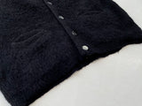 60s CAMPUS Mohair Cardigan M Black