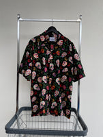 Vintage DAVID CAREY “Mexican Skull”Opencollar Shirt XL