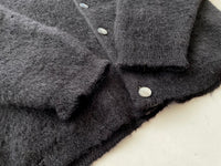 60s Vintage CAMPUS Mohair Cardigan M Black