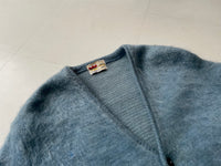 60s Vintage GRANT CREST Mohair Cardigan LightBlue