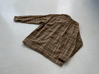 70s Vintage Pendleton ShadowPlaid Board Shirt L Mocha&Ivory