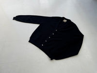 60s Vintage FRANK 100%Alpaca Cardigan Black L