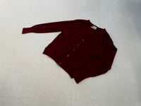 70s Sears Acrylic Cardigan XL Burgundy