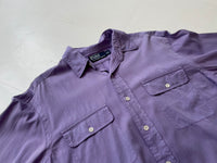 90s Vintage Polo RalphLauren Silk&Cotton Shirt M Lavender