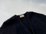 60s CAMPUS Mohair Cardigan M Black