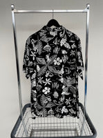 90s Vintage RalphLauren Rayon “Black Hawaiian” Shirt L Black