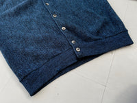 60s ArnoldPalmer Alpaca Cardigan XL Blue&Black