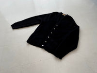 60s Vintage CAMPUS Mohair Cardigan M Black