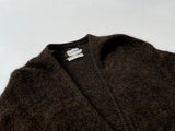 60s Vintage JAMES WELLS Mohair Cardigan M Brown