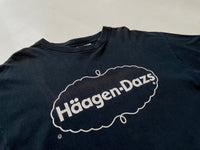 90s Vintage Haagen-Dazs “Big Logo”T-shirt XL Black