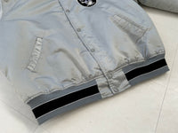 90s Starter Raiders Varsity Jacket XL Silver