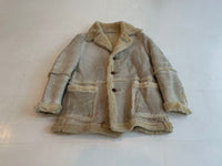 70s Vintage gino paoli mouton coat Ivory 46