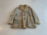 70s Vintage gino paoli mouton coat Ivory 46